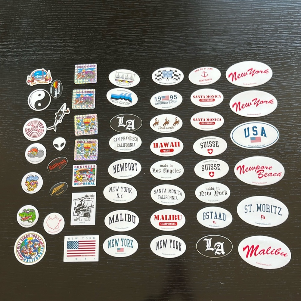 New Brandy Melville Sticker Assortment - 50 Stickers (Pack E)
